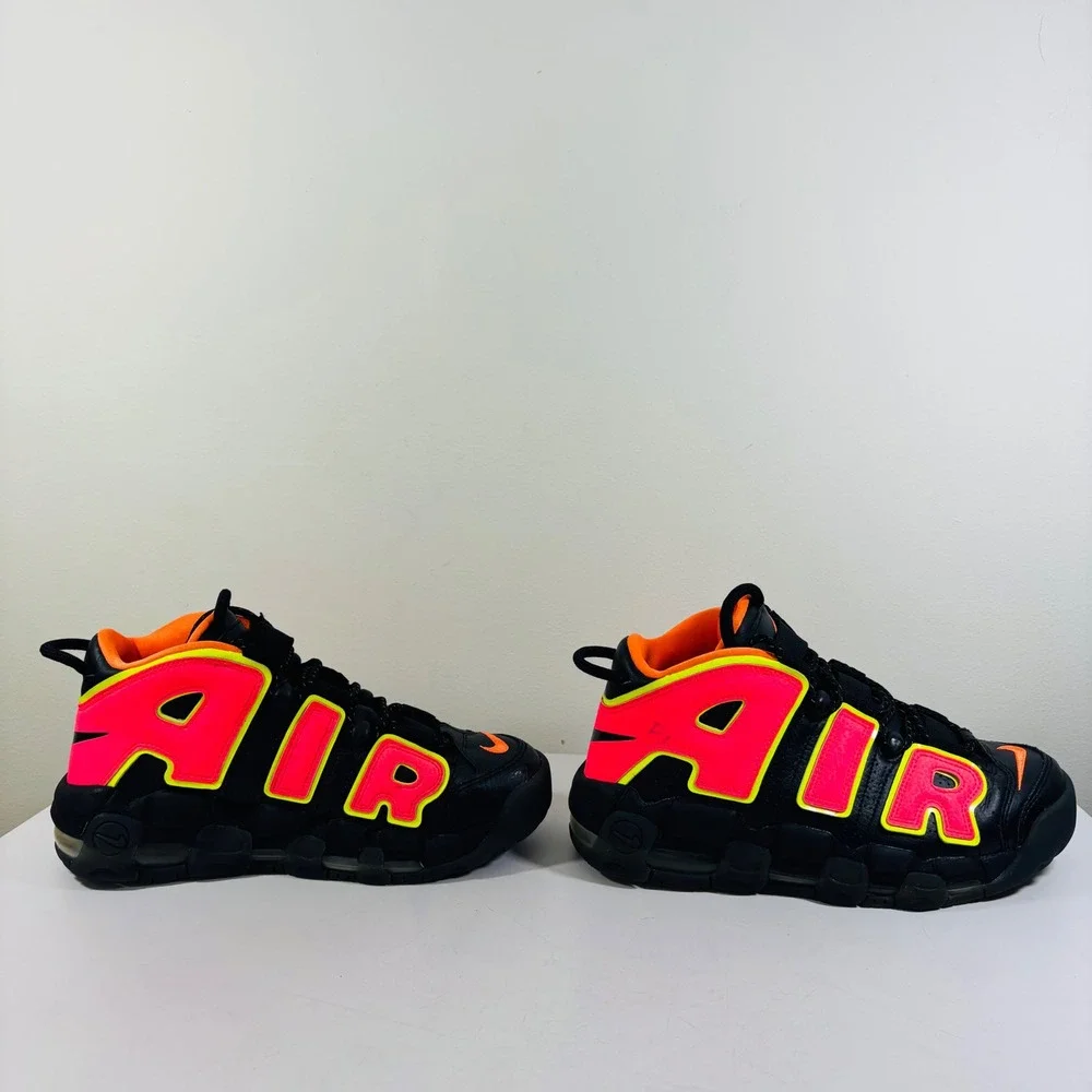Nike‎ Air More Uptempo Orange Hot Punch Pink Black 917593-002 Mens 5.5 Women 7